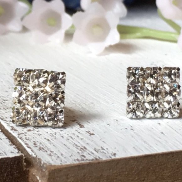 Rhinestone Earrings - Picture 2 of 3